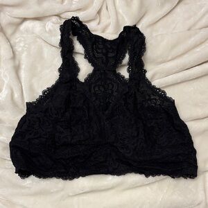 Elegant Black Lace Racerback Bralette